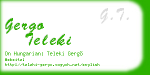 gergo teleki business card
